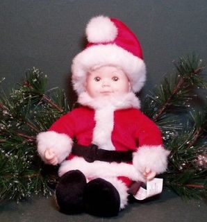 Anne Geddes 1999 Plush Baby Santa Doll
