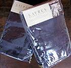  Lauren SURREY GARDEN Purple Hemstitch Linen Euro Pillow Shams $370