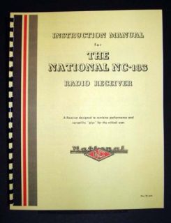 National NC 183 NC183 Radio Receiver Manual