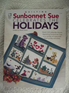 QUILTING SUNBONNET SUE CELEBRATES THE HOLIDAYS By MARIAN SHENK QUILT 