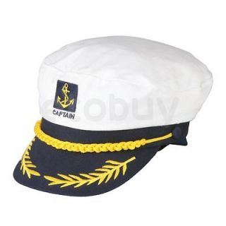 Yacht Boat Captain Navy Sea Sailor Hat Cap Fancy Dress