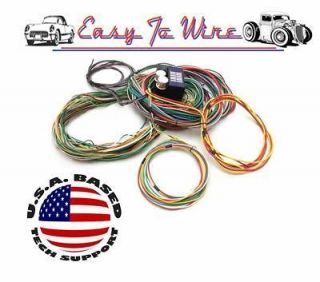   STREET ROD WIRING HARNESS 22 CIRCUIT kit fuse panel coil heater wiper