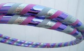 PURPLE AND SILVER DANCE & EXERCISE HULA HOOP