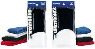 Unique Sports Team Cotton Wristbands Wri​st Sweatbands 6 Pack Black