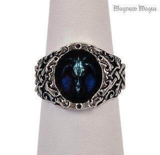 Alchemy Gothic Draconis Celtica Ring Size 9 1/2   Celtic Dragon Water 