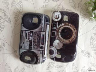 2pcs Retro Style Camera+Radio Recorder Samsung Galaxy Mini S5570 Cases 