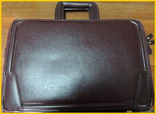 Excellent Brown Leather Briefcase Documents Case Bag Size15.8X11.5 