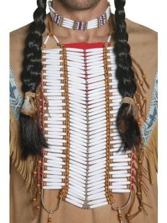 AUTHENTIC LOOK INDIAN BREASTPLATE DRESSING UP WILD WEST FANCY DRESS
