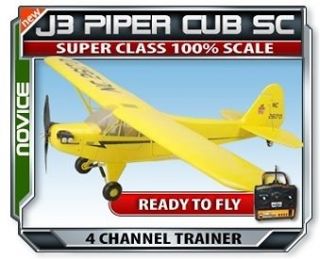 J3 Piper Cub Super Class RC Trainer Airplane 4ch 2.4GHZ radio system 