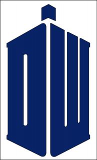 DW TARDIS Decal Doctor Who (6x3.25) Single Color Blue