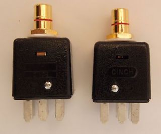 PAIR 6 PINS TO RCA PHONO JACK INPUT ADAPTERS FOR QUAD II TUBE AMP 