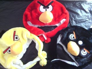 Angry Birds Plush Winter Hat With Earcover RED,B​LACK OR YELLOW