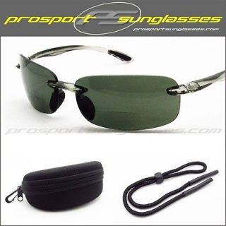 POLARIZED BIFOCAL reading smoke polycarbonate sunglasses glasses 1.5 2 