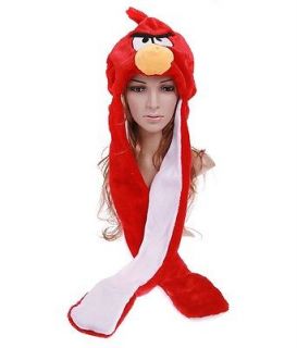 claues Red Angry Birds Cartoon Animal Plush Warm Hat Earmuff 