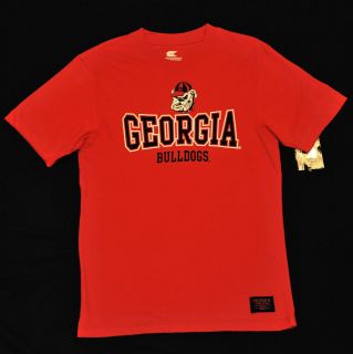 UGA University of Georgia Mens Cotton Bulldog Head T Shirt