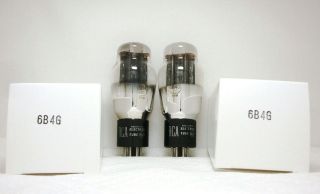 RCA 6B4G Tubes Black B Plates Foil D Getter Clear Bottle Matched 
