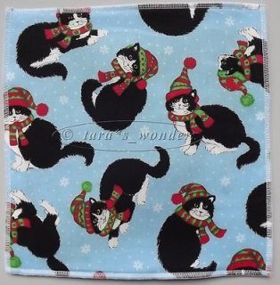   Catnip Cat Toy Play Mat   Christmas Tuxedo w Hat & Scarf Snowflake