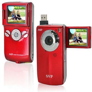   1080p Pocket Digital Video Camera Flip LCD Built in USB TV Out   RED
