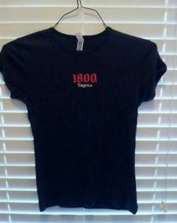Ladies new 1800 black Tequila T Shirt size small