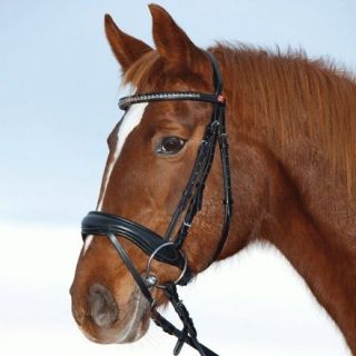 NEW KIEFFER HANNAH COMFORT BRIDLE WITH CRYSTAL BROWBAND + WEBBED REINS