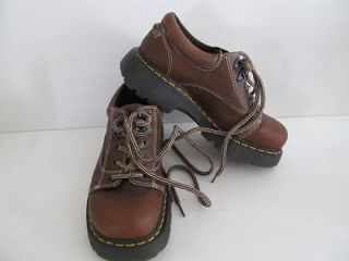 Dr Doc Martens Brown 8A47 Shoes sz 6 Women 7 Lace Boot Leather Oxford 