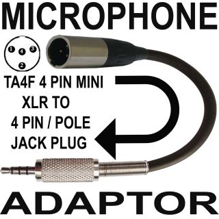 SHURE TA4F TO iPad iPhone iPod MICROPHONE ADAPTOR