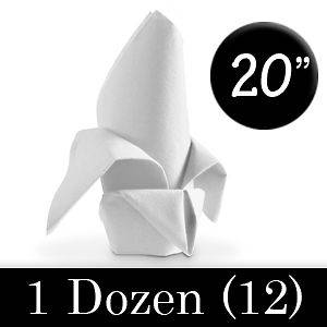 Dozen Cloth Dinner Napkin Wedding Linen 12 White 20
