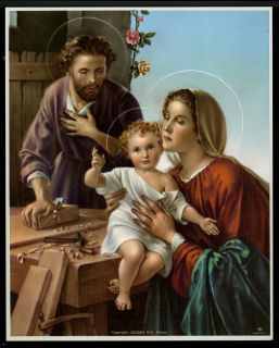 10 Religious Art HOLY FAMILY Print Picture