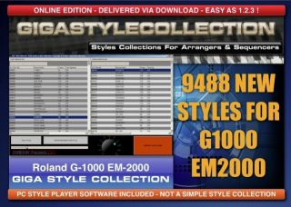 9400 NEW Styles for ROLAND G1000 EM2000 + PC Style Player Online 