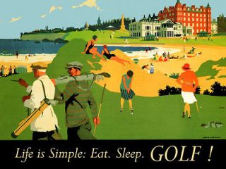   36 X 48 Golf Sport Ladies Men Playing Vintage Poster Repo FREE SH