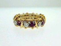 Tiffany & Co. Jean Schlumberger 16 Stone Ring~Ruby & Diamond
