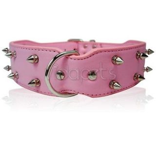 pink leather dog collars in Leather Collars