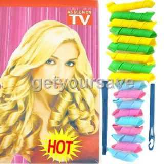 TV HOT Hair Curlers Curlformers Spiral Ringlets Perm Hairband Leverage 