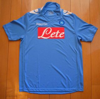 Serie A S.S.C. Napoli Home Shirt 2011/12 Cavani Lavezzi Hamsik
