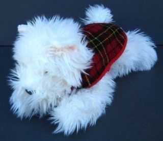   KIRBY Dog in Red Plaid Sweater Ulta RUSS BERRIE Plush Stuffed Animal