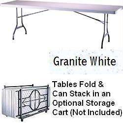 NEW 2980 Lifetime 8 Foot White Light Plastic Folding Table