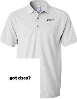 GOT CISCO? FISH SOCCER GOLF EMBROIDERED EMBROIDERY POLO SHIRT