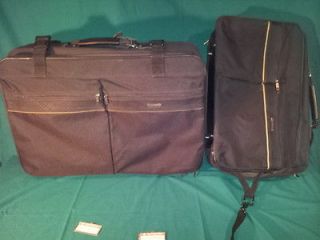 SAMSONITE Travel Luggage Bags Set of Two Black w/ Wheels Really 