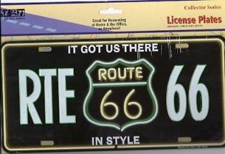 Route 66 License Plate It got us there in style metal sign rte new