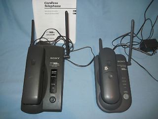 Two USED Sony Cordless Telephones SPP N1020/SPP  ID970 & Manual 