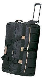36 Travel Deluxe Retractable Rolling Duffel Bag Luggage Suitcase Tote 