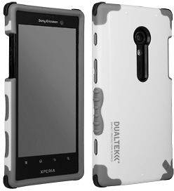   DUALTEK WHITE ANTI SHOCK CASE FOR AT&T SONY XPERIA ION LT28i PHONE