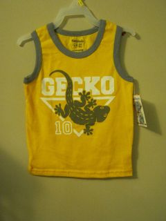Garanimals yellow sleeveless Gecko t shirt boys 3T tank lizard
