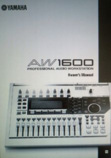 YAMAHA AW1600 PRO AUDIO WORKSTATION OWNERS MANUAL BOUND