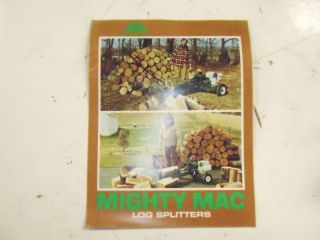 Mighty Mac Log Splitters Sales Brochure 1981 Classic