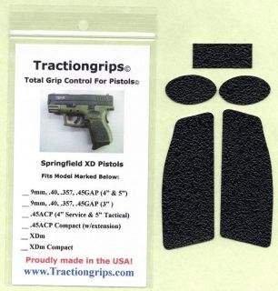Tractiongrips brand grips for Springfield Subcompact XD9, XD40 