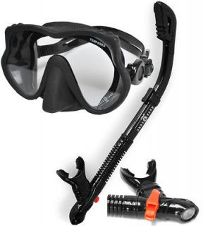 Aqualung Sport Scuba Diving Snorkeling Frameless Mask Dry Snorkel Set 