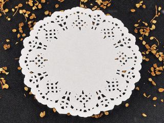 25 Pcs of 7.5 White Paper Round Lace Doilies Paper Grease Proof