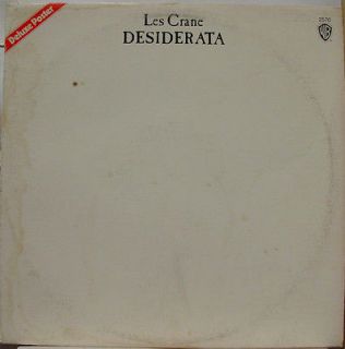LES CRANE desiderata LP W/poster vinyl BS 2570 VG 1971