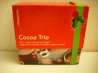 2011 Starbucks COCOA TRIO *PEPPERMINT,DOUBLE CHOCOLATE,SALTED CARAMEL 